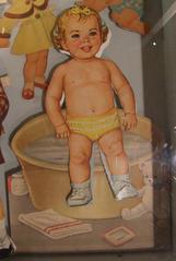 Doll, Paper, Baby And Tub