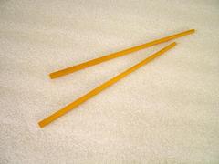 Chopsticks, Pair, Gold-colored Wood