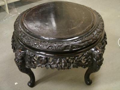 Carved Teakwood Table