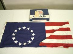 13 Star U. S. Flag Reproduction And Original Box