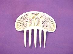 Pierced Ivory Ornamental Hair Comb
