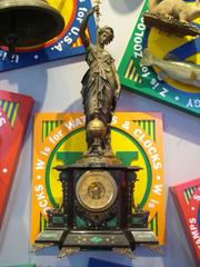 Allegorial French Swing Arm Clock Or Statue Clock, 1876