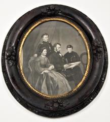 Print, Steel Engraving, Abraham Lincoln And Family