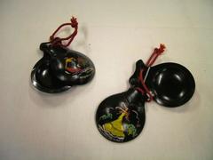 Castanets, Pair, Black Wood