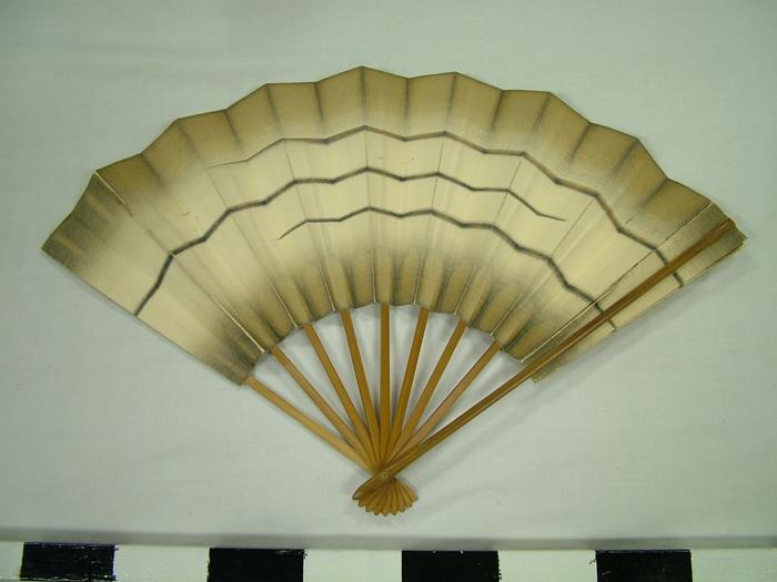 Paper Fan With Three Stripes