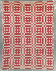 Pieced Quilt, Double Monkey Wrench, 9 Patch Design